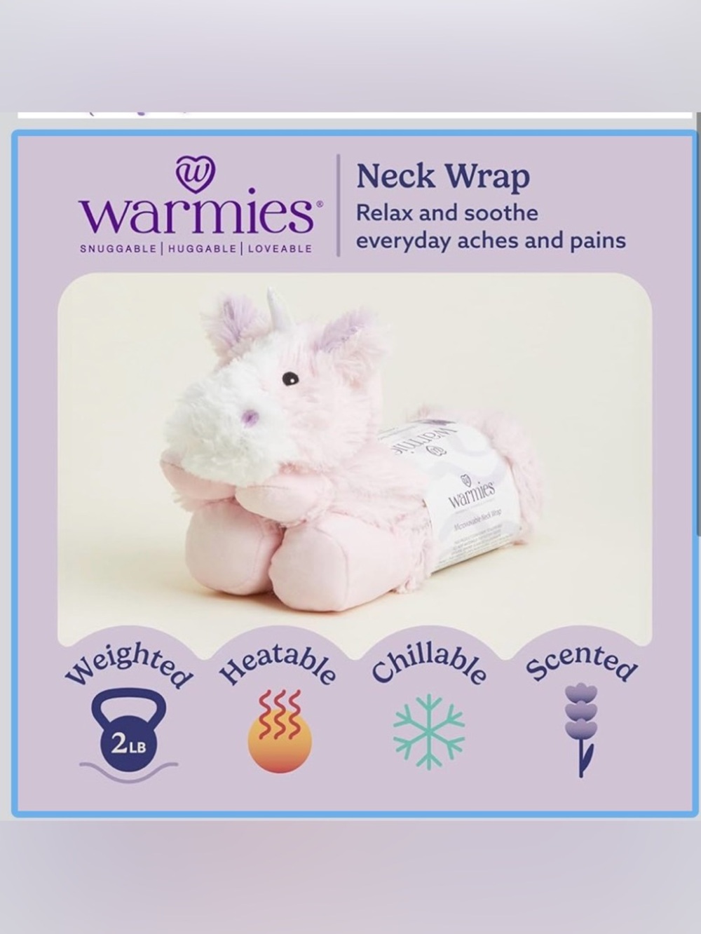 Warmies NWT Neck Wrap Unicorn